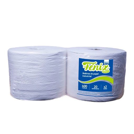 Fénix Bobina de Papel Industrial 400m x 20cm 2u