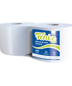Fénix Bobina de Papel Industrial x 400m 24cm 2u